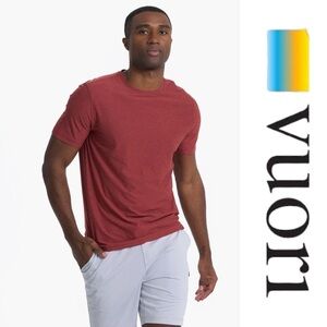 NWT |  Vuori | Short Sleeve Strato Tech Tee | XL | Currant Heather